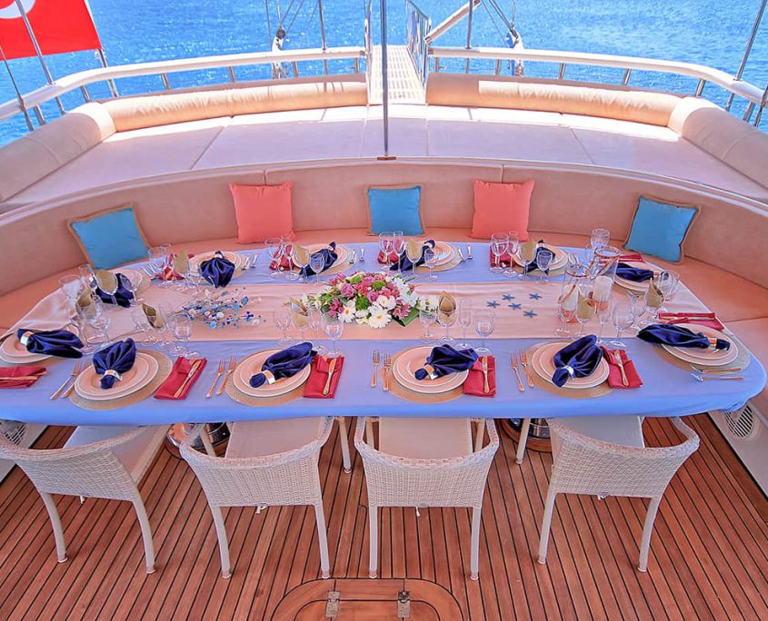 QUEEN OF SALMAKIS Aft deck QUEEN OF SALMAKIS Aft deck