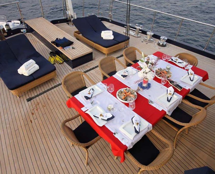 PERLA DEL MARE Aft deck